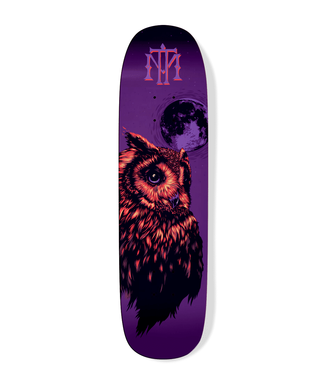 Owl on name deck 8.7”
